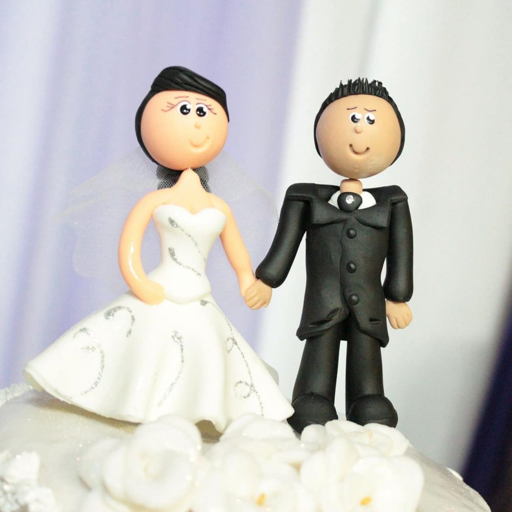 Online dating cake topper