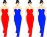 bridesmaid colours Bridesmaid Dress Alternating Red & Blue
