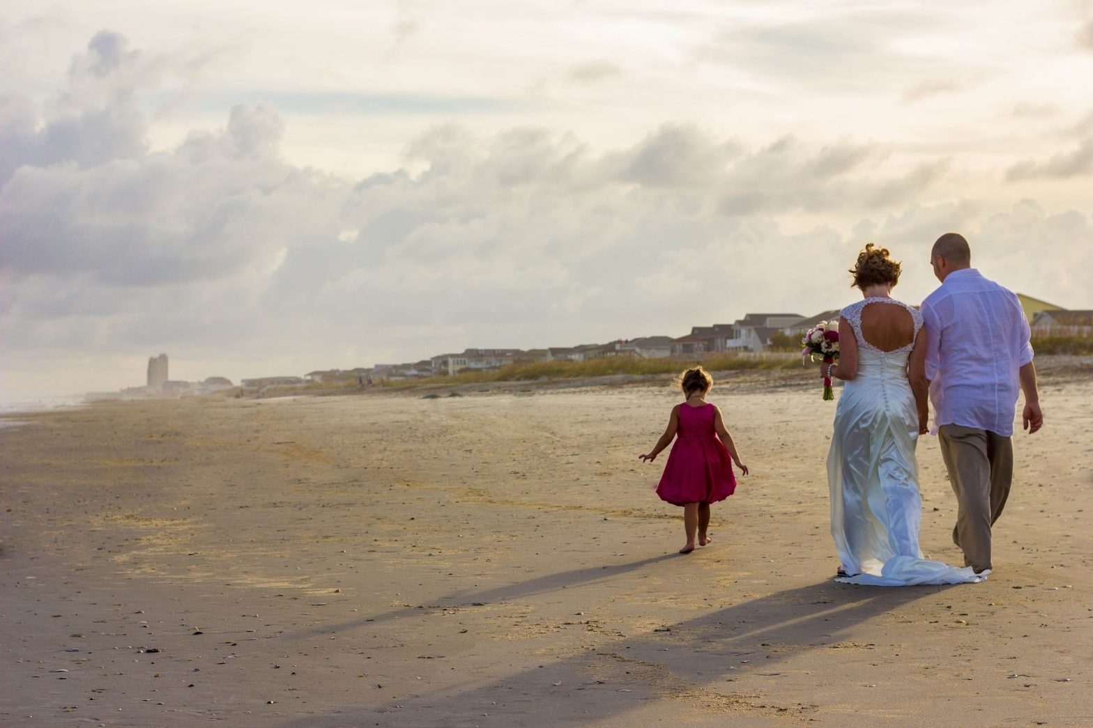 No Children At Wedding - Walking on the beach