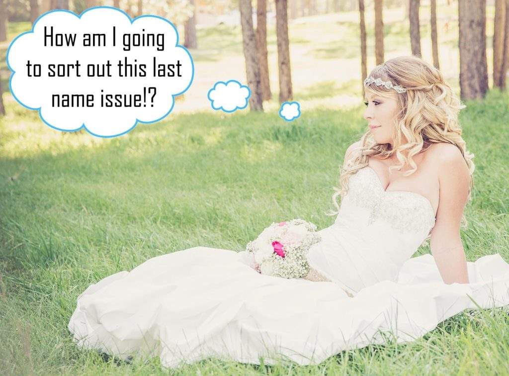 Contemplating Bride Last Name