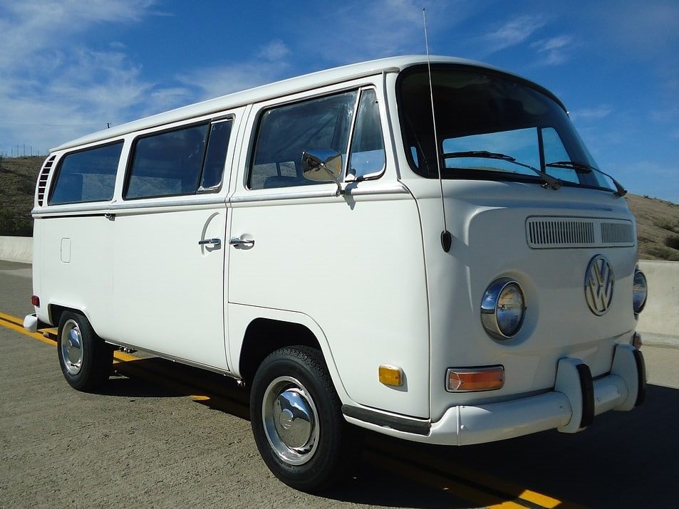 Wedding Transport: White Kombi Van Microbus