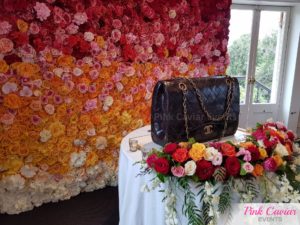 ombre flower wall chanel cake colourful flowers hedge WM CHECKED