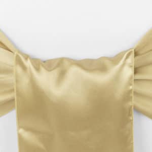 Satin Chair Sash - Gold