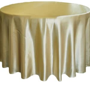Satin Round Table Cloth - Gold 3m 120inch