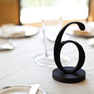 Black table number freedtanding
