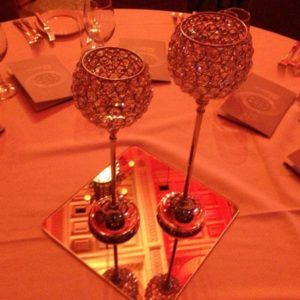 Crystal Goblet Pair on Mirror