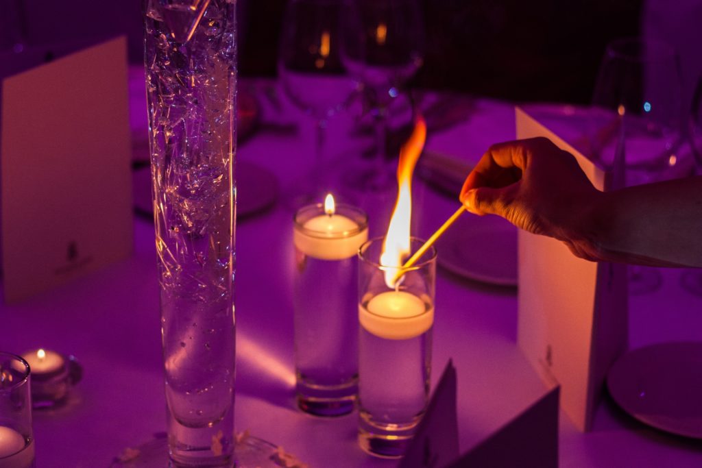 Coordinator Lighting Candles Table Centrepiece