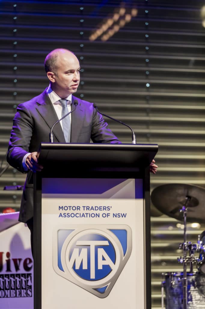 MTA NSW Recognition Dinner Gala Dinner Awards Night Charity Auction Motorcycle Innovation Minister Matt Kean