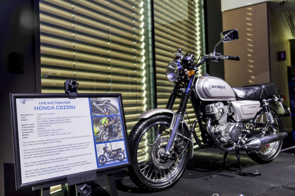MTA NSW Recognition Dinner Gala Dinner Awards Night Charity Auction Motorcycle