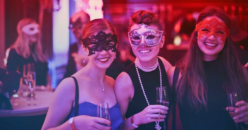 masquerade ball party women masks corporate party themes