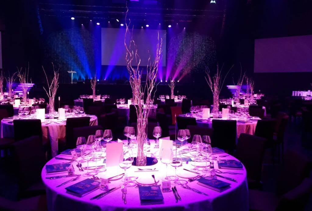 Gala Dinner The Star Sydney Table Centrepiece Silver Willow