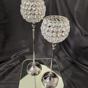 Pair of Silver Crystal Goblets