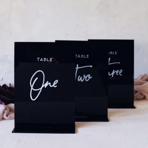 Black Arcylic Table Numbers