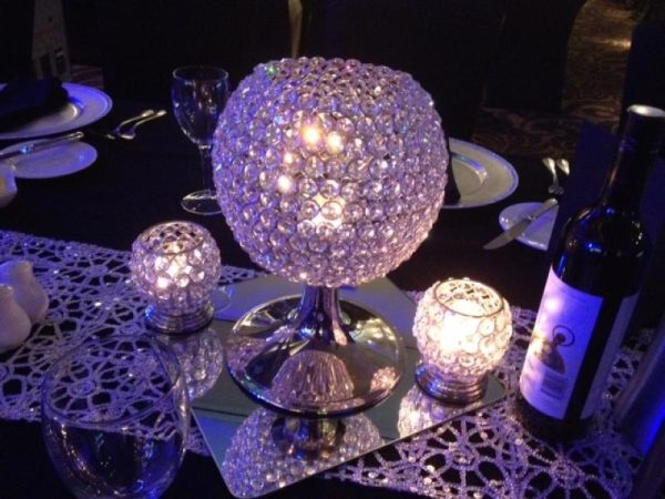 Large Crystal Ball Centrepiece - Image 2