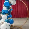 Gold Hoop with Blue and White Ballooons