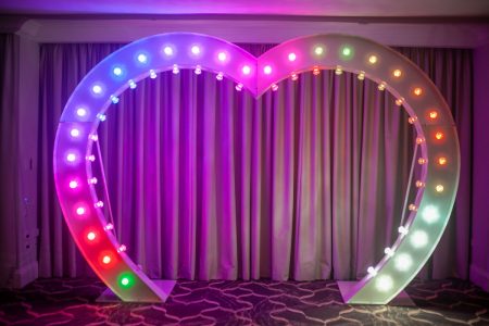 Light Up Heart Arch RGB Colour