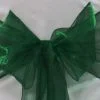 Organza Chair Sash - Emerald Green