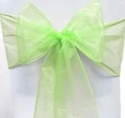 Organza Chair Sash - Apple Lime Green