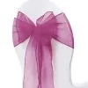 Organza Chair Sash - Berry