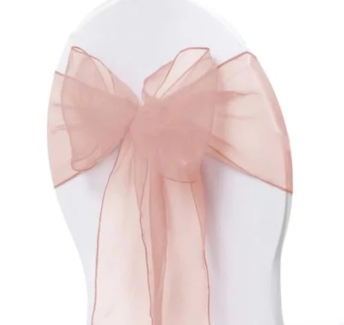 Organza Chair Sash - Blush