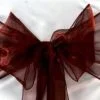 Organza Chair Sash - Burgundy Wine