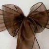 Organza Chair Sash - Chocolate