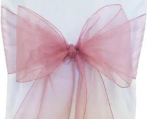 Organza Chair Sash - Dusty Pink