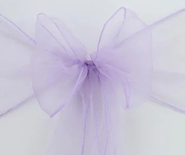 Organza Chair Sash - Lavender Lilac