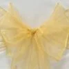 Organza Chair Sash - Light Gold
