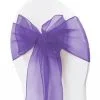 Organza Chair Sash - Mid Purple