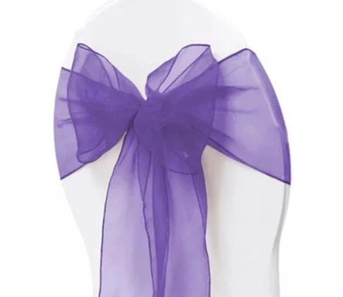 Organza Chair Sash - Mid Purple