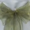 Organza Chair Sash - Military Green