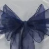 Organza Chair Sash - Navy Blue