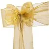 Organza Chair Sash - Old Gold