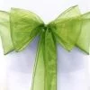 Organza Chair Sash - Olive Green