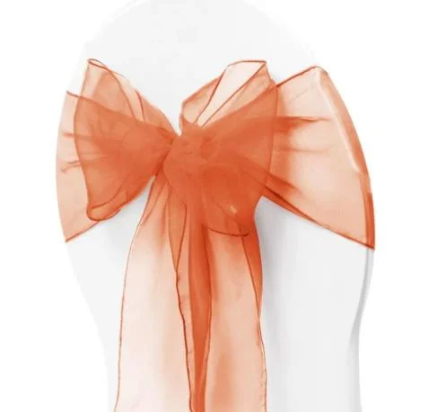 Organza Chair Sash - Orange
