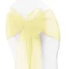 Organza Chair Sash - Pale Yellow