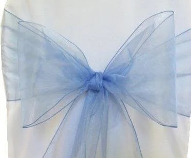 Organza Chair Sash - Powder Blue