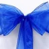Organza Chair Sash - Royal Blue