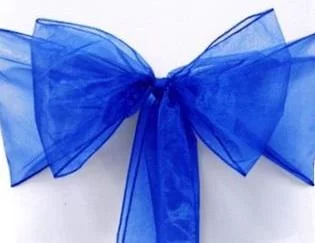 Organza Chair Sash - Royal Blue