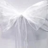 Organza Chair Sash - White
