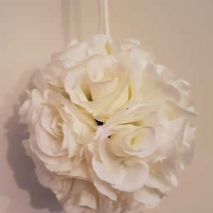 Ivory White Flower Ball