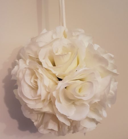 Ivory White Flower Ball