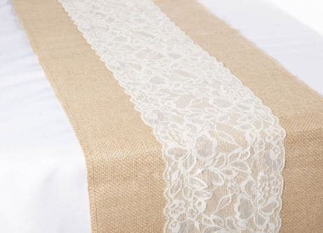 120x12 for Rustic Events Burlap Table Runner 