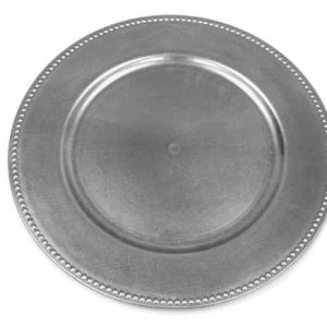 silver acrylic charger plates