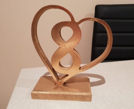 Gold Heart Table Numbers