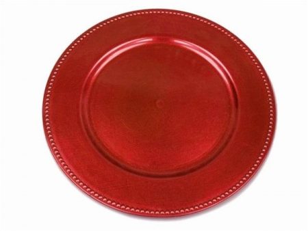 Red Acrylic Charger Plates