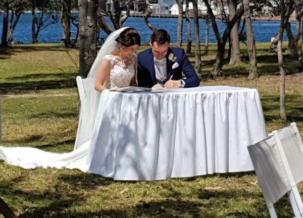 Signing Table with Chairs