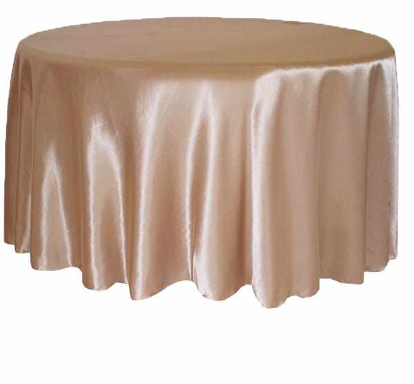 Satin Round Tablecloth Pink Caviar Events, Black And Gold 120 Round Tablecloth