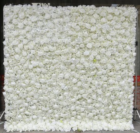white flower wall